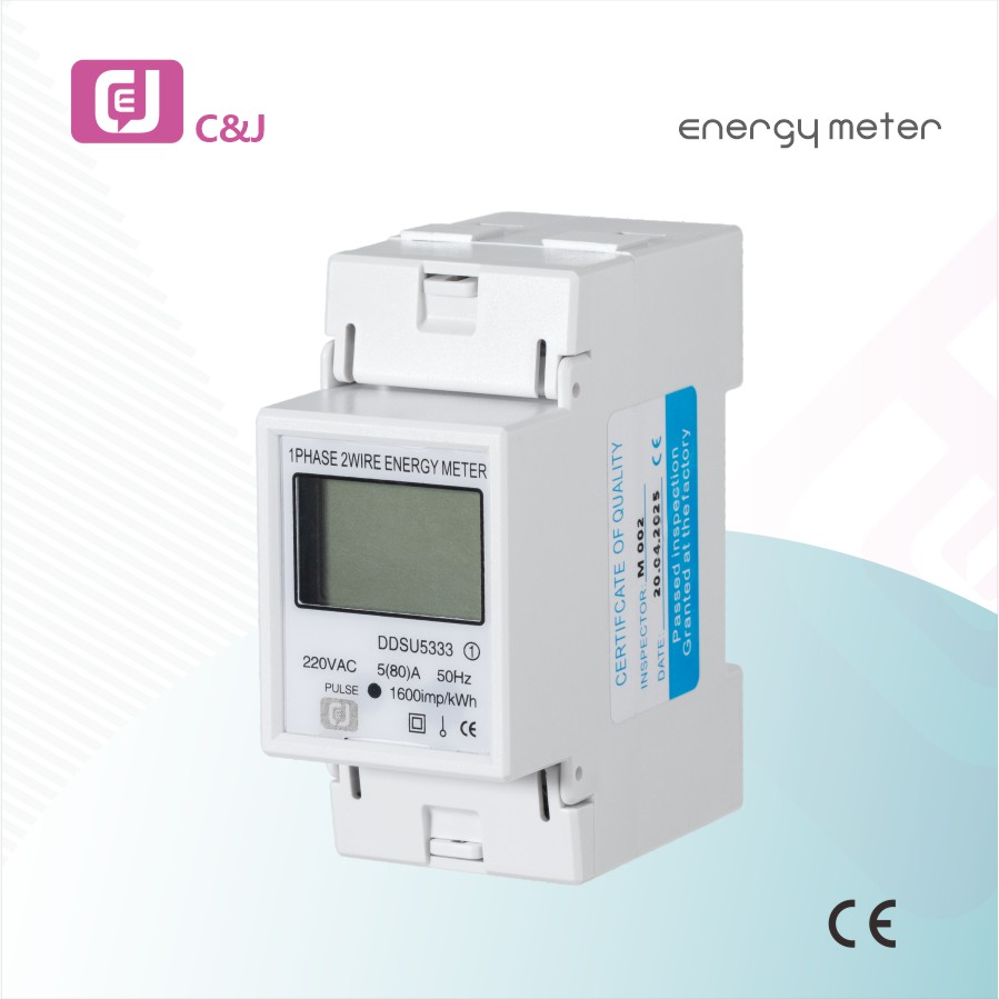 Digital Energy Meter LCD 220V Single Phase DIN-Rai... - Vicedeal - View #3